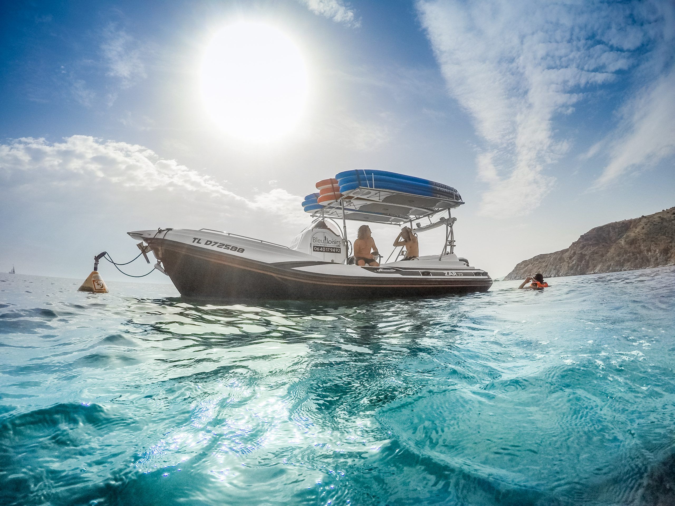 activite nautique - sortie en bateau - stand up paddle - baignade