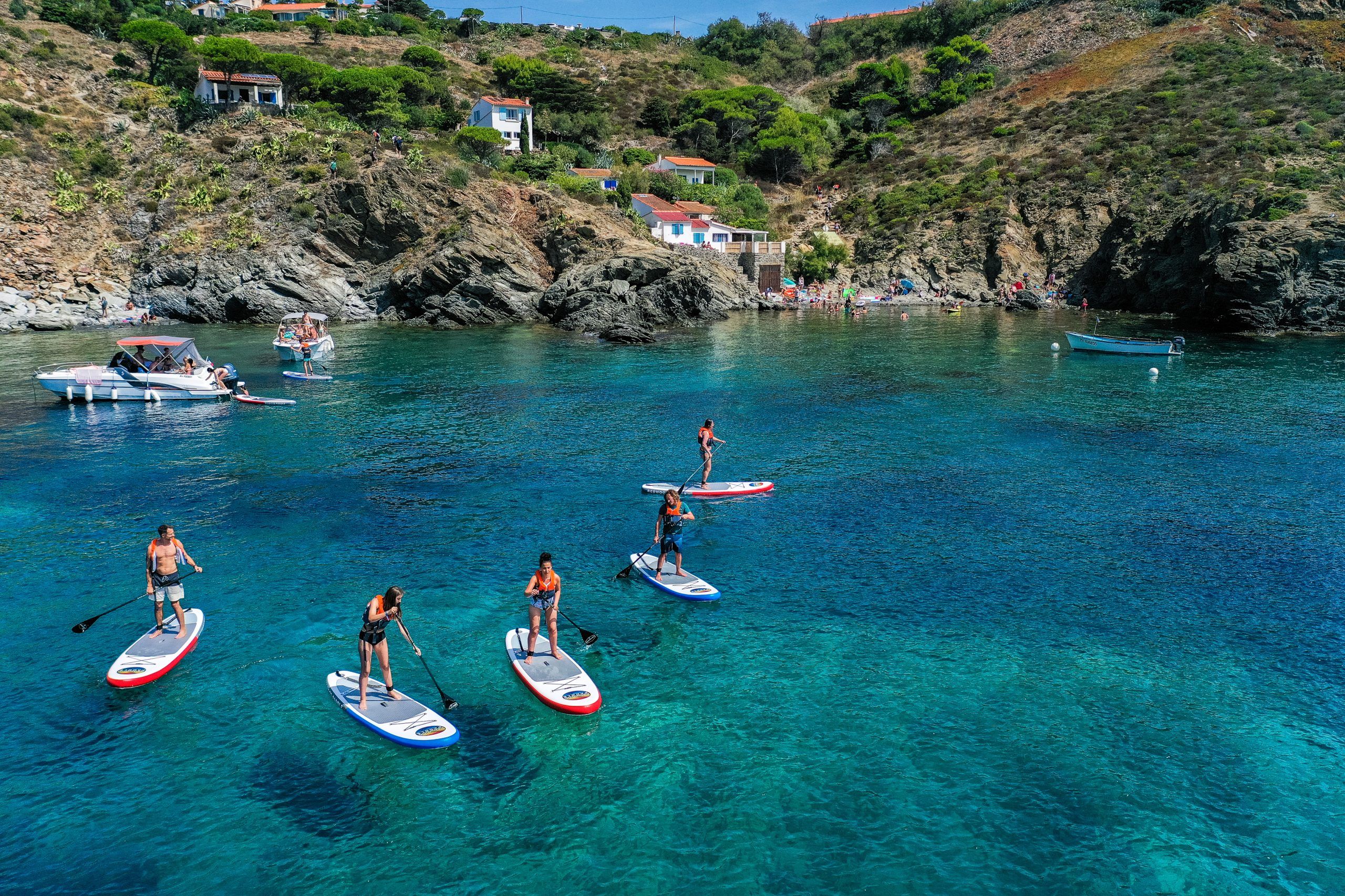 ecole stand up paddle - baie de paulilles - banyuls sur mer - argeles sur mer