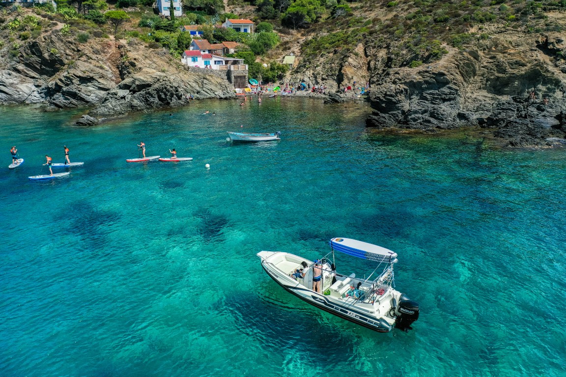 balade en bateau - stand up paddle - banyuls sur mer - port bou - argeles sur mer - activites nautiques - espagne